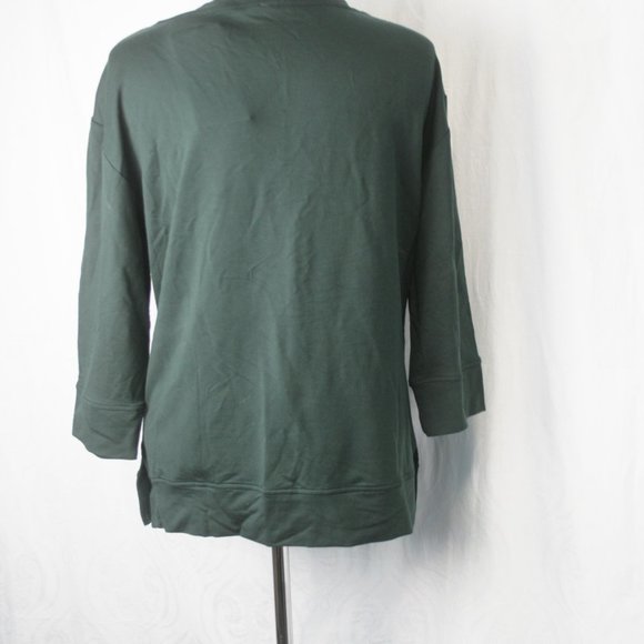 Dark Green T-Shirt with Hoodie Pocket - Picture 3 of 5
